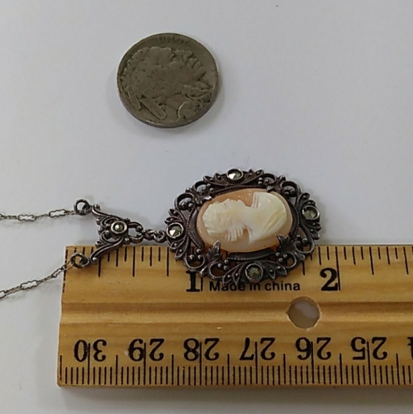 ANTIQUE Sterling Silver HandCarved Cameo GERMANY - Picture 8 of 16